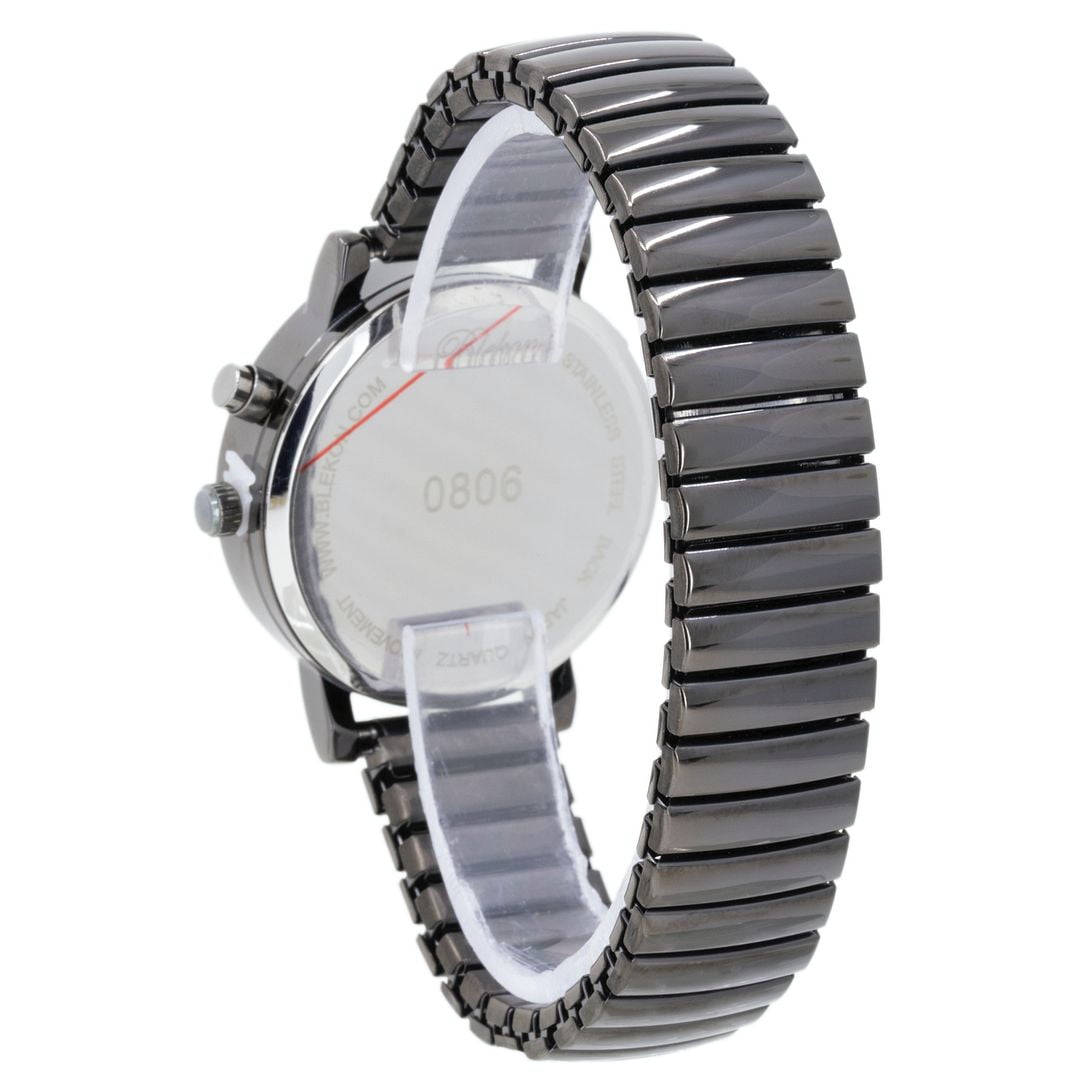 Blekon Women’s Light-Up Dial Analog Watch – 33mm Case, Glossy Expansion Band, Glow Dial