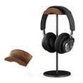 thumbnail image 7 of Black Walnut Wood Aluminum Headphone Stand Holder Nature Walnut Gaming Headset Holder Rack Earphone Brace with Solid Metal Base for Table Desk Display, 7 of 7