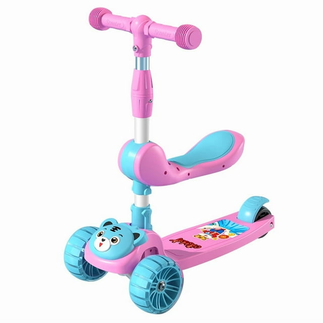 Patín con asiento, Scooter con dos posiciones, dos en uno
