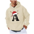 thumbnail image 2 of Yteetum Christmas Hoodies for Men Oversized Christmas Letter Print Drawstring Pullover Hooded Sweatshirts Mens Casual Christmas Graphic Print Loose Long Sleeve Hoodies Xmas Holiday Hooded Sweatshirt, 2 of 5