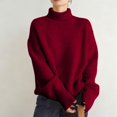thumbnail image 6 of Misright Women's Turtleneck Sweater, Long Sleeve Knit Pullover with Soft Warm Design for Winter, 6 of 9