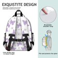 thumbnail image 5 of Purple Butterfly Flower Pattern Cute School Backpack Bag for School with Padded Back and Adjustable Shoulder Straps 15.25"x11.5"x5.25", 5 of 5
