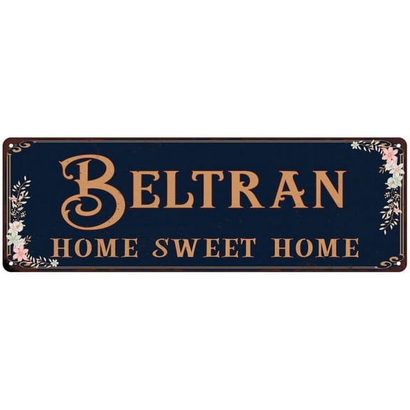 BELTRAN Home Sweet Home Victorian Look Gift 6x18 Metal Sign 206180046814