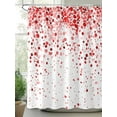 thumbnail image 2 of Fsddascl Red Polka Dot Shower Curtain Set - 54" x 78" Washable Bathtub Curtain with 12 Hooks, Abstract Modern Art Dots Watercolor Waterproof Fabric Stall Shower Curtains for Bathroom/Bathtub Décor, 2 of 6