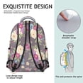 thumbnail image 5 of Pioneer Flower Floral Print Pattern Backpack for School, Cute School Bag with Adjustable Shoulder Straps and Padded Back, 15.3"x11"x7.1", 5 of 5