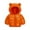 Orange, variant on Toddler Loose Tops Boys Girls Winter Windproof Cartoon Panda Prints Bear Ears Hooded Coat Jacket Kids Warm Outerwear