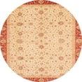 thumbnail image 1 of Ahgly Company Indoor Round Abstract Orange Oriental Area Rugs, 7' Round, 1 of 6