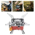 thumbnail image 2 of Windproof Foldable Camping Stove Burner Portable Mini Outdoor Furnace Backpacking Hiking Gear Compact, 2 of 7