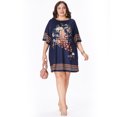 thumbnail image 3 of MLDRA Plus Size Summer Dress For Women Dress Peacock Print Stretchy Comfort Fit Crew Neck Casual, 3 of 6