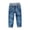 Dark Blue, variant on Wxirdiow Y2k Jeans Toddler Kid Boy Elastic Mid Waist Washed Full Length Straight Pants Denim Jeans Dark Blue Size,7-8 Years