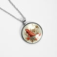 thumbnail image 4 of Fish Glass Design Circular Pendant Women's Necklace - Elegant Jewelry Piece, 4 of 5