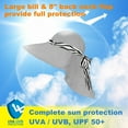 thumbnail image 3 of sun blocker women large brim uv sun protection fishing hat neck flap hat, 3 of 7