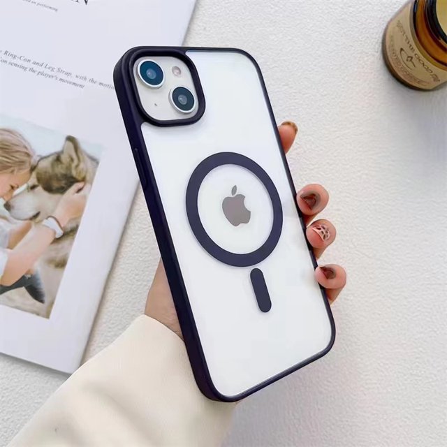 Silicona Magnética Acrílica Puede Ser Magnéticamente Transparente Para iPhone 14 13 12 11 Pro Max Funda A Prueba De Golpes
