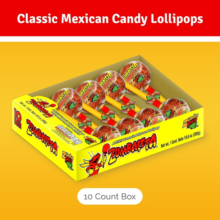 Zumba Pica Zumbaleta Tamarind Lollipops, Mexican Tamarind Flavored