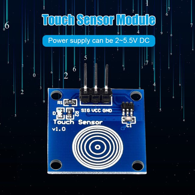 Sensor Tactil Módulo de sensor digital TTP223 Módulo de botón de interruptor táctil capacitivo 2-5.5V DC