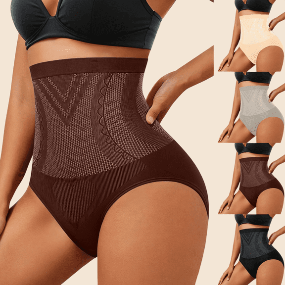 YUEHUA 4-in-1 Micro-Particle Sculpting Fat-Burn Shorts, High-Waisted Thermogenic Shaper Yoga Pants for Women