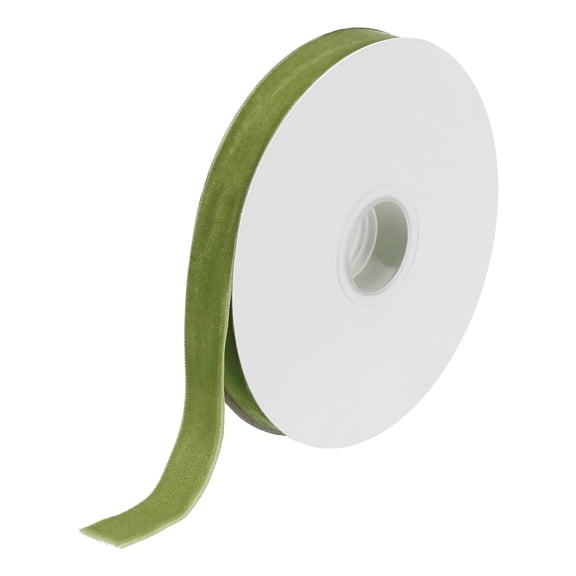 Ribbon 5/8 Inch x 10 Yard Single Face Spool Silky  Fabric Bouquets Crafts Gift Wrapping Olive Green