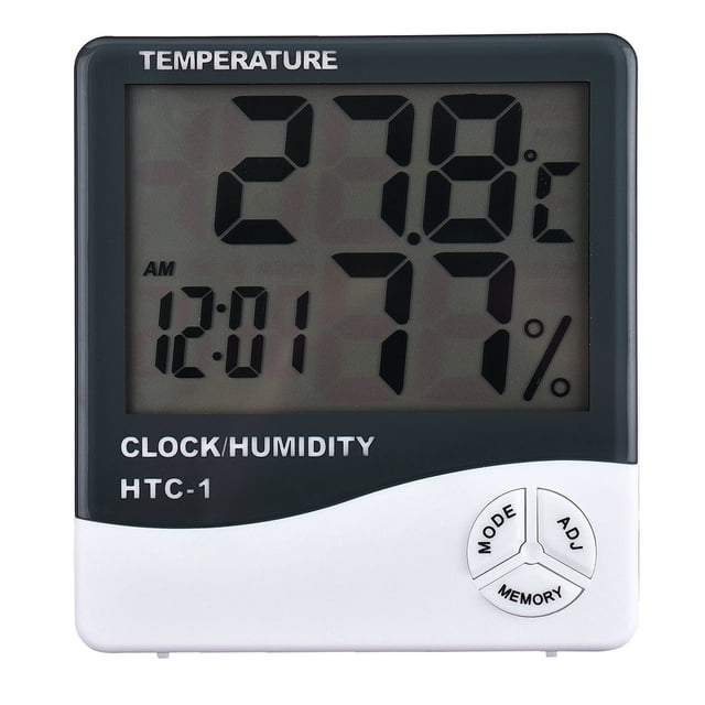 Meat Thermometers Humidity Gauge ClockIndoor Humidity Gauge,Indoor Thermometers Hygrometer Digital Room and Humidity Gauge with Clock Humidity Temperature