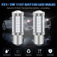 thumbnail image 2 of Paquete de 4 bombillas LED de repuesto brillantes para bombillas incandescentes de coche, luces de freno, luces de giro y de caravana, CC de 12 V, 2 of 5