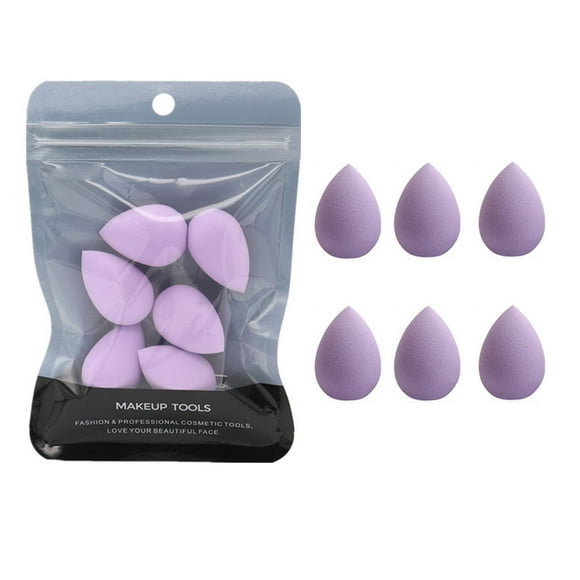 Homgeek 6 Pack/Set Makeup Sponge Dry And Sponge Puff Mini Beauty Make Up Tools for Foundation Powder Concealer and Eye Shadow Under Eyes Highlight Contour