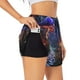thumbnail image 1 of Balery Jungle Path Glowing Mushrooms Pantalones cortos deportivos para mujer con forro y dos bolsillos, elásticos, para entrenamiento, gimnasio, yoga-Medium, 1 of 7