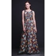 thumbnail image 3 of Bimba Robe Longue Maxi à Fleurs pour Femmes Col Rond Imprimé Robe de Soirée-TTG, 3 of 6
