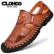 thumbnail image 4 of Sandalias de cuero para hombre, costuras duraderas hechas a mano, zapatos antideslizantes para uso en interiores/exteriores/playa, 4 of 4
