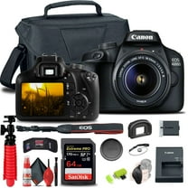 Canon EOS 4000D / Rebel T100 DSLR Camera with 18-55mm Lens 64GB Card More(International Model)
