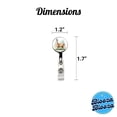 thumbnail image 4 of Llama Standing Watercolor Retractable Reel ID Badge Key Card Name Tag Holder with Clip, 4 of 7