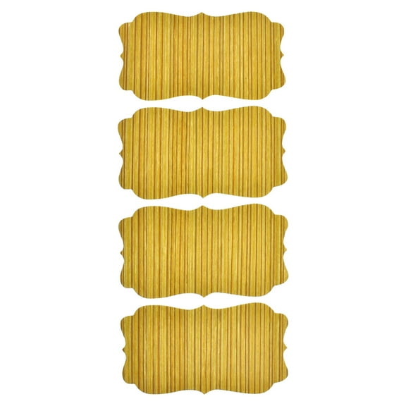 Bamboo Bracket Craft Stickers, 4-1/4-Inch, 4-Count