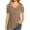 Khaki, variant on Raeneomay Off Shoulder Tops for Women Fashion Women Short Sleeve Garment Comfortable Breathable V-Neck Blouses Tops
