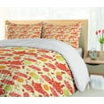 thumbnail image 4 of Ambesonne Yellow Duvet Cover Sets, Cup with Dots and Fruits, 2-King, Yellow Scarlet, 4 of 6