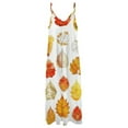 thumbnail image 4 of Autumn Harvest Maple Leaves Thanksgiving Design Sleeveless Dress Woman Fashion Long Dresses Women's Summer Suit Dress 2025, 4 of 7