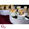 thumbnail image 3 of Cakebon Cake Stands - 12"" Silver With Faux Rhinestones For Cakes And Pastries - Lightweight Polystyrene Foam For Party Sturdy Wedding Cake Stand, 3 of 4