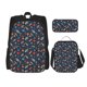 thumbnail image 1 of Disketp Spaceships And Stars In Outer Space Mochila Estampada de Gran Capacidad con Lonchera y Estuche, Set de 3 Piezas para Estudiantes, 1 of 7