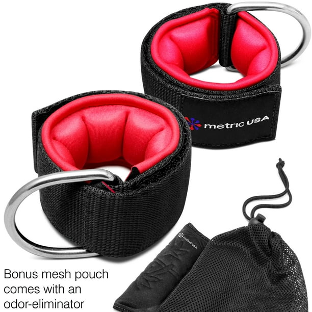 Ankle Straps Metric USA, Ankle Cuff for Cable Machine ? 2Pcs Padded