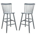 thumbnail image 3 of SAFAVIEH Galena Solid Spindle Back Bar Stool with Footrest, Grey, 3 of 9