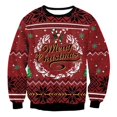 thumbnail image 3 of Suéter navideño de mal gusto para hombre y mujer, sudadera navideña con estampado 3D de perro, copo de nieve, campana, reno y Papá Noel para fiestas navideñas, 3 of 5
