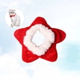 thumbnail image 4 of Navidad mascota rojo cuello estrella pequeño perro cachorro mascotas decorando bufanda cuello flor cálido peluche bufanda para invierno, 4 of 8