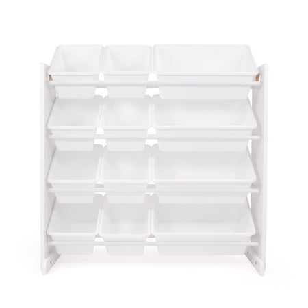 Humble Crew Cambridge Toy Storage Organizer with 12 Plastic Storage Bins White