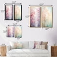thumbnail image 4 of Designart "Pink Trees love expression II" Trees Framed Wall Art Set Of 2 - Pink Landscapes Frame Gallery Set For Office Decor, 4 of 7