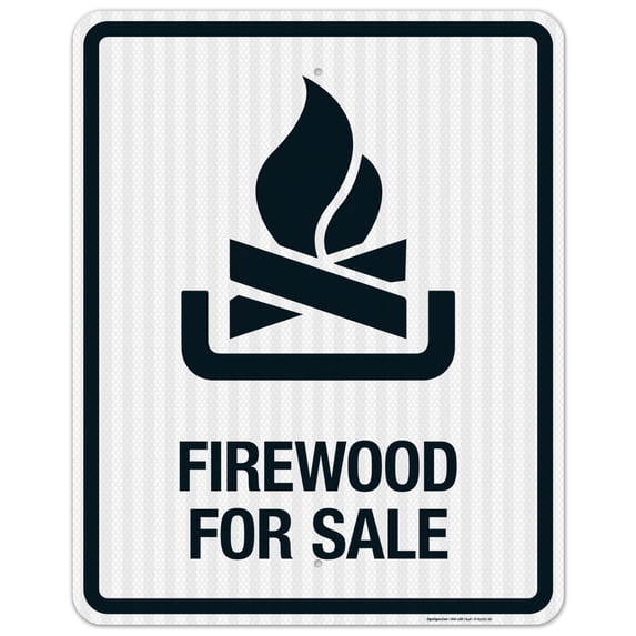 Firewood For Sale With Graphic Sign,