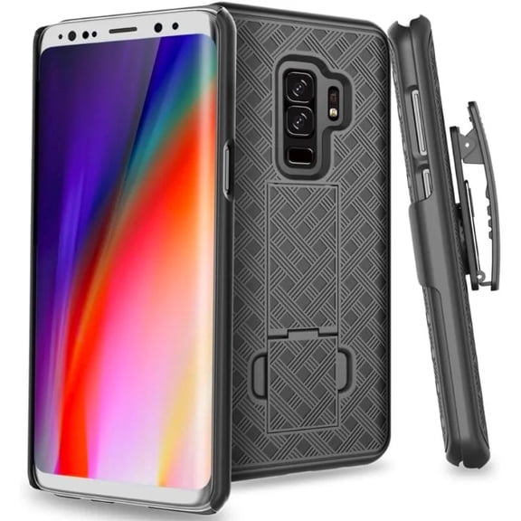 For Samsung Galaxy S9 Plus Shell Holster Combo Case With Belt clip