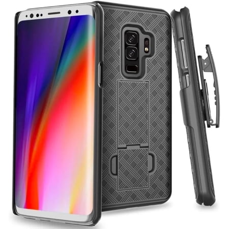 For Samsung Galaxy S9 Plus Shell Holster Combo Case With Belt clip