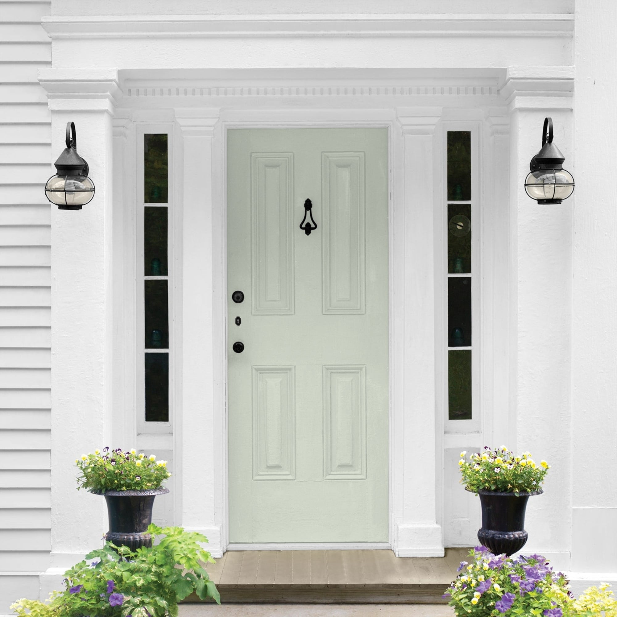 Glidden One Coat Castaway / Green Semi-Gloss Exterior Paint with Primer, 5 Gallon