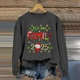 thumbnail image 2 of EHQJNJ Chandail en Molleton en Polyester pour Femmes, Motif de Chapeau de Noël, Pull à Col Rond, Manches Longues, Tendance, 2 of 4