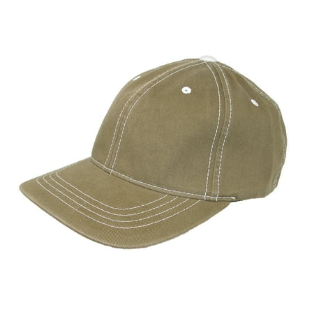 Flexfit Size Large/Xlarge Cotton Contrast Stitch Sports Baseball Hat, Olive Green