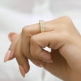thumbnail image 4 of Jewelegant Baguette and Round Diamond Wedding Band - Half Eternity Wedding Band - Anniversary Gifts for Her, 4 of 5
