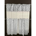thumbnail image 5 of Polka Dots Cotton Window Valance 3 Piece Set Home Kitchen Bedroom Window Curtains, 5 of 22