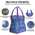thumbnail image 3 of Boho Bohemia Flower Drawstring Lunch Bag Women - Drawstring Lunch Bag Insulated for Work Office - Stain-Resistant Large Lunchbags for Women with Multi-Pockets, 3 of 6